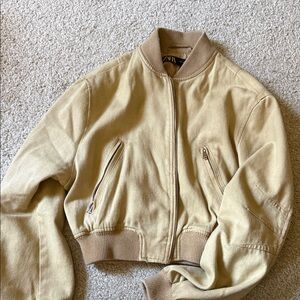 Zara Tan Bomber Jacket